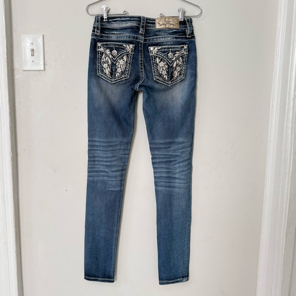 Miss Me Standard Skinny Embellished Jeans Sz 24